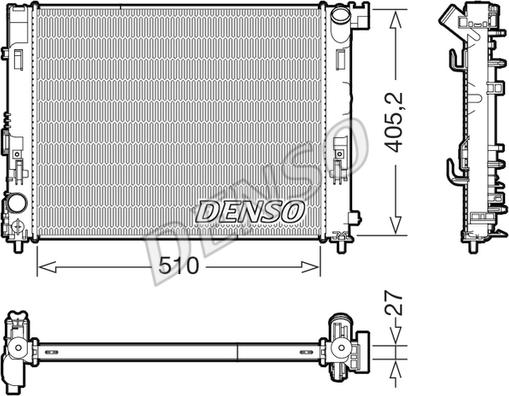 Denso DRM46076 - Radiators, Motora dzesēšanas sistēma autodraugiem.lv