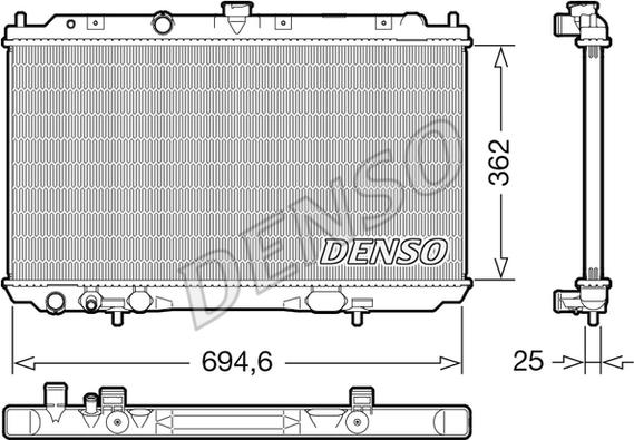 Denso DRM46073 - Radiators, Motora dzesēšanas sistēma autodraugiem.lv