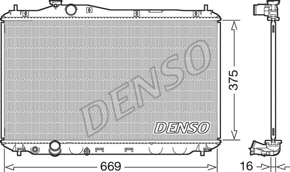 Denso DRM40042 - Radiators, Motora dzesēšanas sistēma autodraugiem.lv