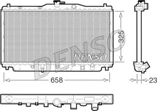 Denso DRM40001 - Radiators, Motora dzesēšanas sistēma autodraugiem.lv