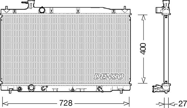 Denso DRM40033 - Radiators, Motora dzesēšanas sistēma autodraugiem.lv