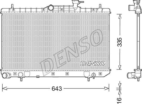 Denso DRM41014 - Radiators, Motora dzesēšanas sistēma autodraugiem.lv