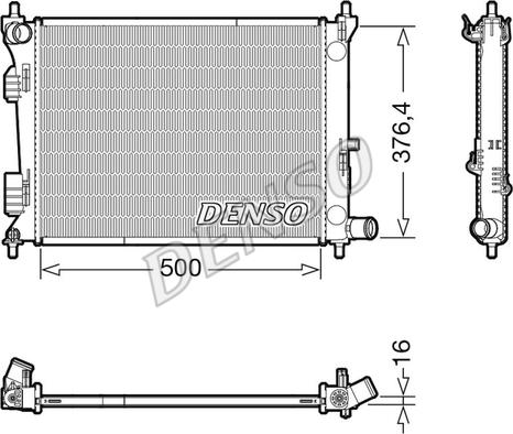 Denso DRM41017 - Radiators, Motora dzesēšanas sistēma autodraugiem.lv