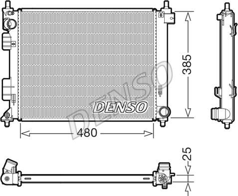 Denso DRM41035 - Radiators, Motora dzesēšanas sistēma autodraugiem.lv