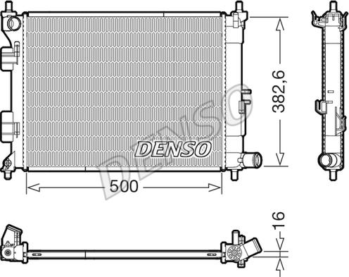 Denso DRM41032 - Radiators, Motora dzesēšanas sistēma autodraugiem.lv