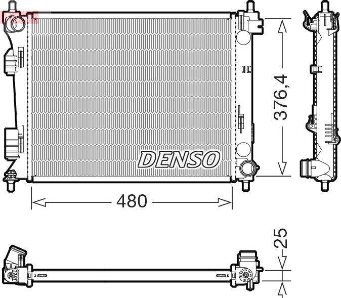 Denso DRM41037 - Radiators, Motora dzesēšanas sistēma autodraugiem.lv