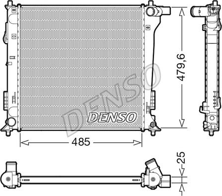 Denso DRM41020 - Radiators, Motora dzesēšanas sistēma autodraugiem.lv