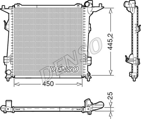 Denso DRM43006 - Radiators, Motora dzesēšanas sistēma autodraugiem.lv