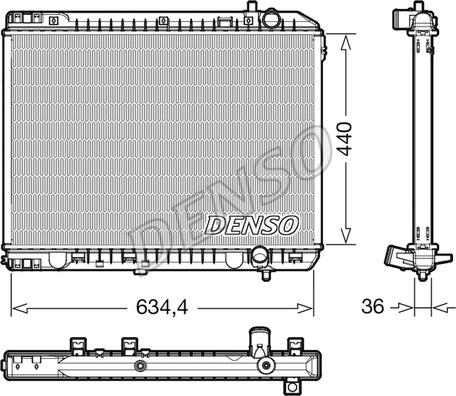 Denso DRM43008 - Radiators, Motora dzesēšanas sistēma autodraugiem.lv