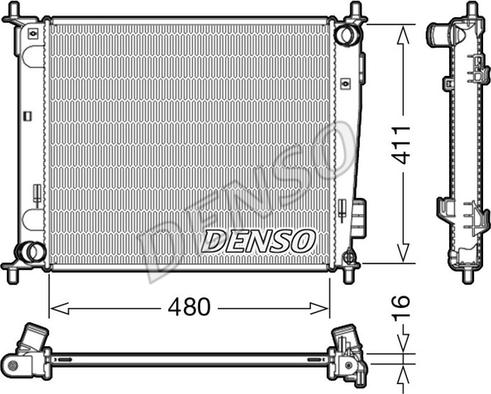 Denso DRM43003 - Radiators, Motora dzesēšanas sistēma autodraugiem.lv