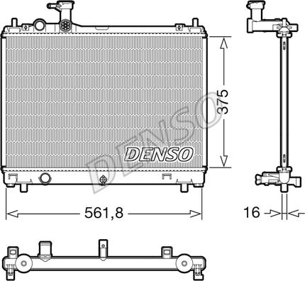 Denso DRM47044 - Radiators, Motora dzesēšanas sistēma autodraugiem.lv