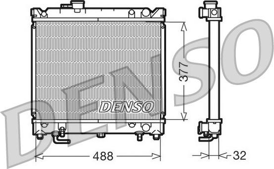 Denso DRM47010 - Radiators, Motora dzesēšanas sistēma autodraugiem.lv