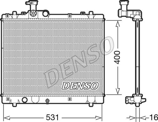 Denso DRM47034 - Radiators, Motora dzesēšanas sistēma autodraugiem.lv