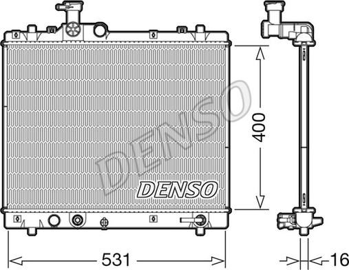 Denso DRM47035 - Radiators, Motora dzesēšanas sistēma autodraugiem.lv