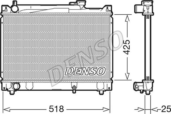 Denso DRM47030 - Radiators, Motora dzesēšanas sistēma autodraugiem.lv