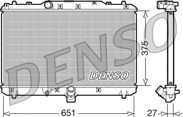 Denso DRM47022 - Radiators, Motora dzesēšanas sistēma autodraugiem.lv