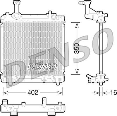 Denso DRM47027 - Radiators, Motora dzesēšanas sistēma autodraugiem.lv