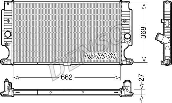 Denso DRM50090 - Radiators, Motora dzesēšanas sistēma autodraugiem.lv