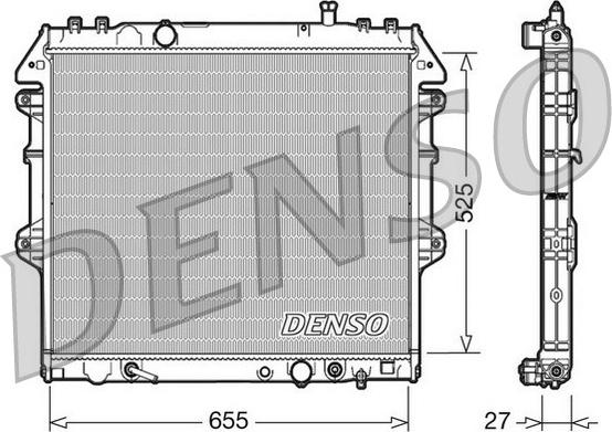 Denso DRM50045 - Radiators, Motora dzesēšanas sistēma autodraugiem.lv