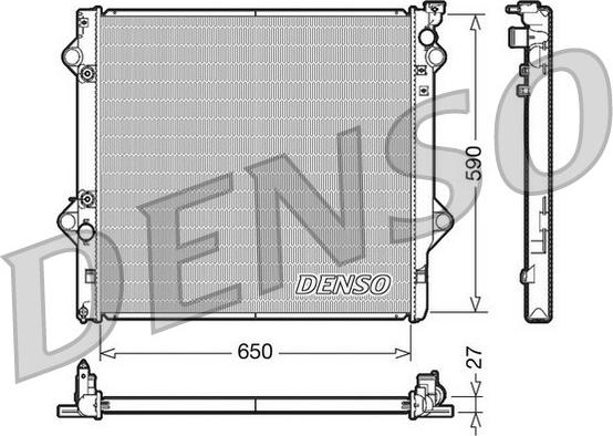 Denso DRM50047 - Radiators, Motora dzesēšanas sistēma autodraugiem.lv