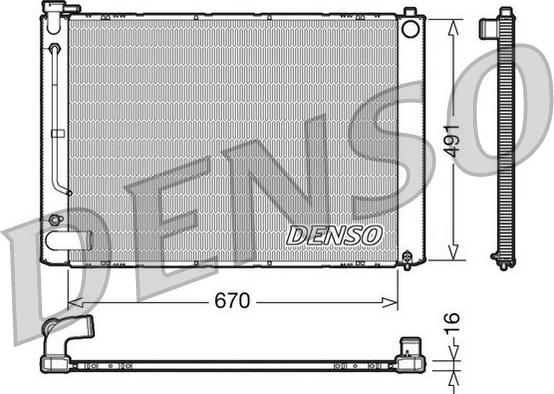 Denso DRM50055 - Radiators, Motora dzesēšanas sistēma autodraugiem.lv