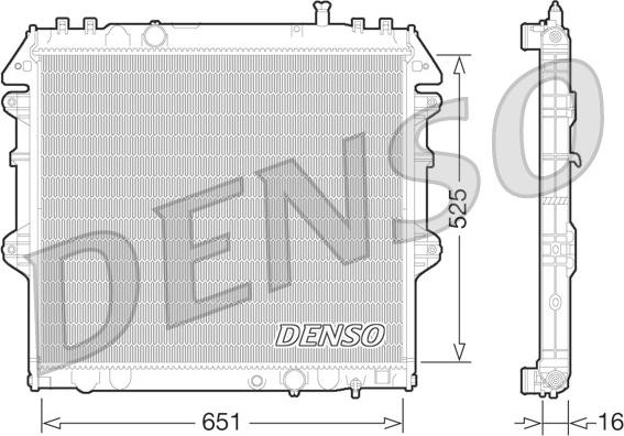 Denso DRM50069 - Radiators, Motora dzesēšanas sistēma autodraugiem.lv