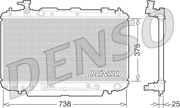 Denso DRM50064 - Radiators, Motora dzesēšanas sistēma autodraugiem.lv