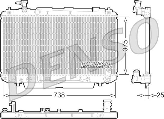 Denso DRM50065 - Radiators, Motora dzesēšanas sistēma autodraugiem.lv