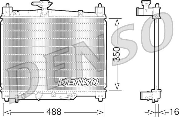 Denso DRM50066 - Radiators, Motora dzesēšanas sistēma autodraugiem.lv