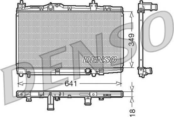 Denso DRM50005 - Radiators, Motora dzesēšanas sistēma autodraugiem.lv