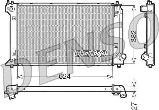 Denso DRM50019 - Radiators, Motora dzesēšanas sistēma autodraugiem.lv