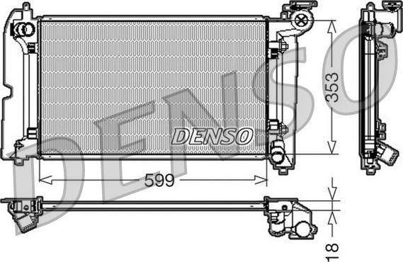 Denso DRM50011 - Radiators, Motora dzesēšanas sistēma autodraugiem.lv