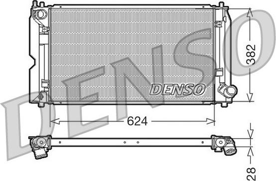 Denso DRM50012 - Radiators, Motora dzesēšanas sistēma autodraugiem.lv