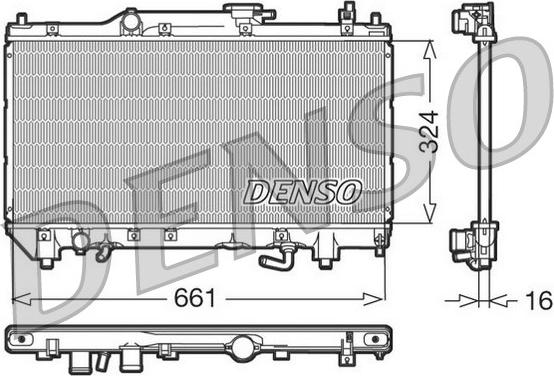 Denso DRM50017 - Radiators, Motora dzesēšanas sistēma autodraugiem.lv