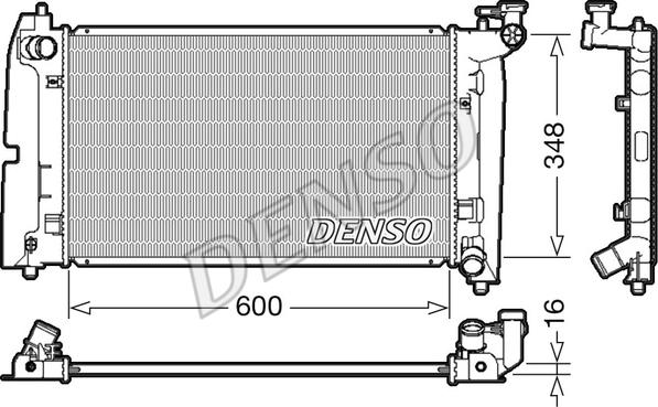 Denso DRM50085 - Radiators, Motora dzesēšanas sistēma autodraugiem.lv