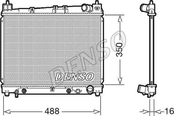 Denso DRM50080 - Radiators, Motora dzesēšanas sistēma autodraugiem.lv