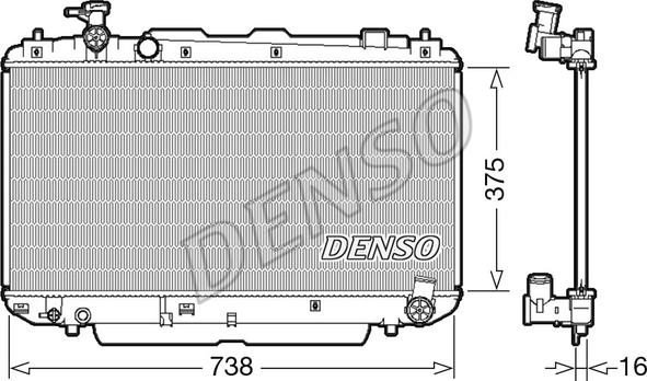 Denso DRM50083 - Radiators, Motora dzesēšanas sistēma autodraugiem.lv