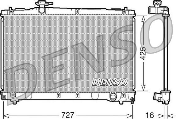 Denso DRM50034 - Radiators, Motora dzesēšanas sistēma autodraugiem.lv