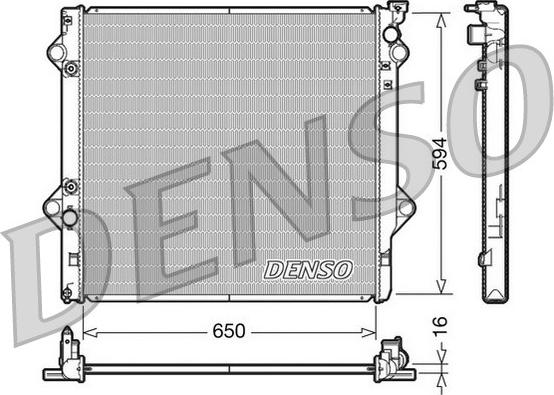 Denso DRM50036 - Radiators, Motora dzesēšanas sistēma autodraugiem.lv