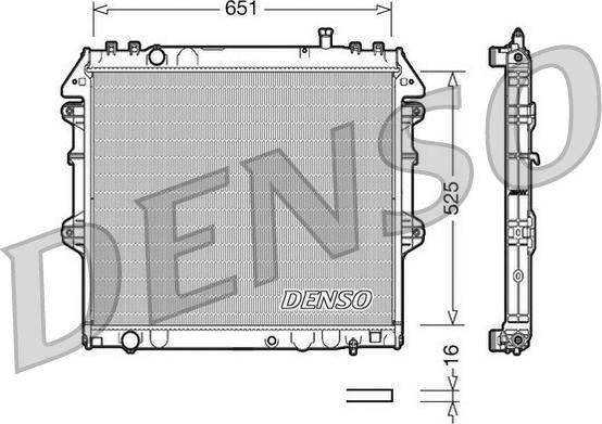 Denso DRM50038 - Radiators, Motora dzesēšanas sistēma autodraugiem.lv