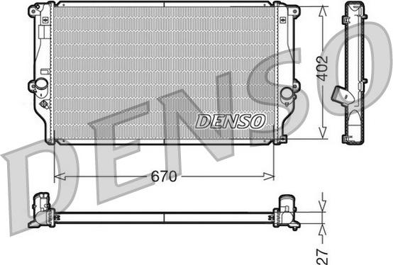 Denso DRM50025 - Radiators, Motora dzesēšanas sistēma autodraugiem.lv