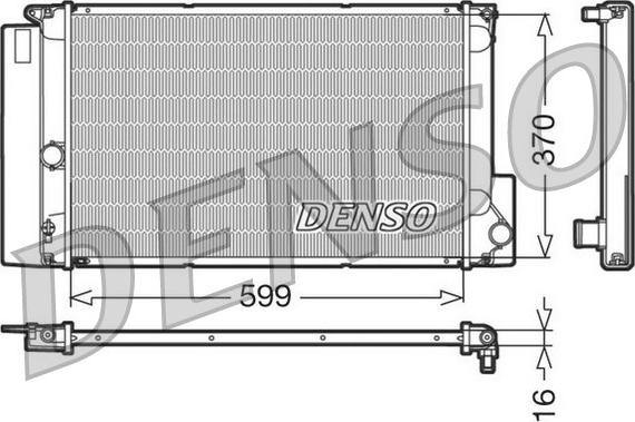 Denso DRM50026 - Radiators, Motora dzesēšanas sistēma autodraugiem.lv