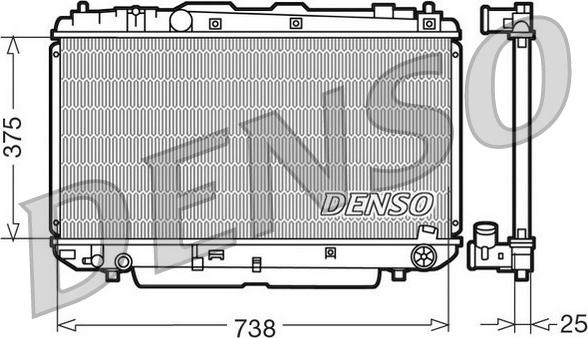 Denso DRM50021 - Radiators, Motora dzesēšanas sistēma autodraugiem.lv