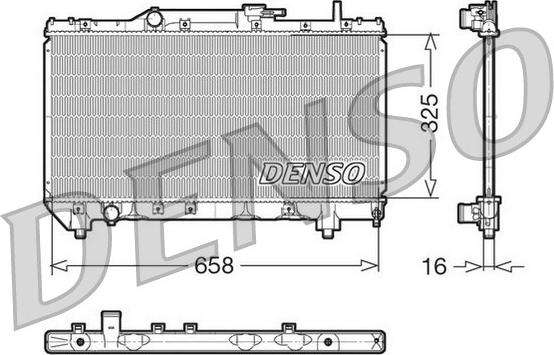 Denso DRM50028 - Radiators, Motora dzesēšanas sistēma autodraugiem.lv