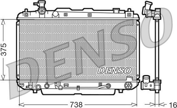 Denso DRM50022 - Radiators, Motora dzesēšanas sistēma autodraugiem.lv