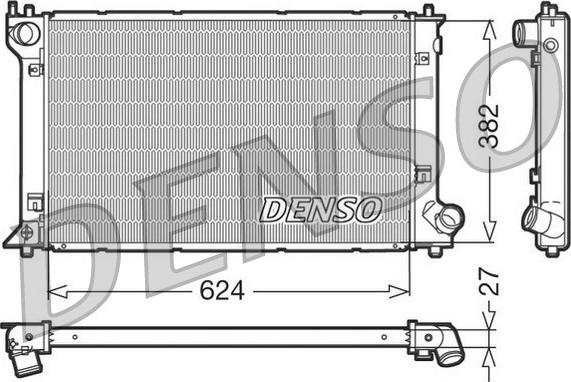 Denso DRM50027 - Radiators, Motora dzesēšanas sistēma autodraugiem.lv