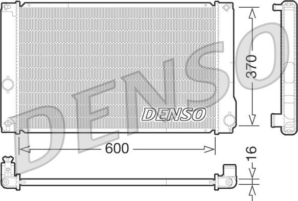 Denso DRM50076 - Radiators, Motora dzesēšanas sistēma autodraugiem.lv