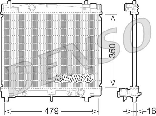 Denso DRM50070 - Radiators, Motora dzesēšanas sistēma autodraugiem.lv