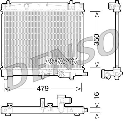 Denso DRM50078 - Radiators, Motora dzesēšanas sistēma autodraugiem.lv