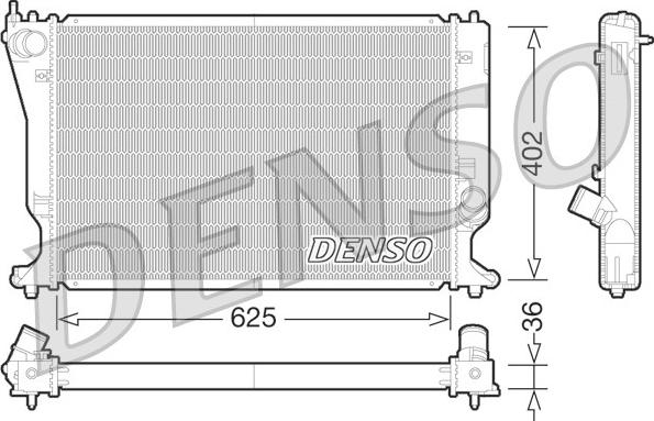 Denso DRM50073 - Radiators, Motora dzesēšanas sistēma autodraugiem.lv